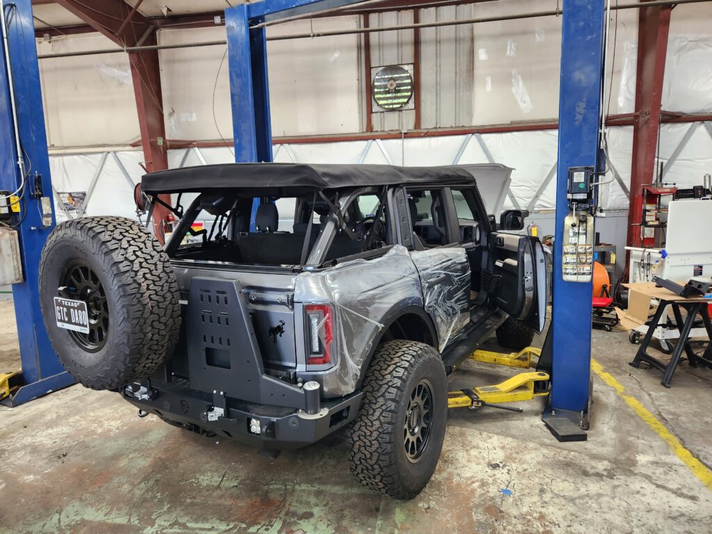 Close up picture of off-road car customization in Houston TX | Sherwood Forest Auto Specialist